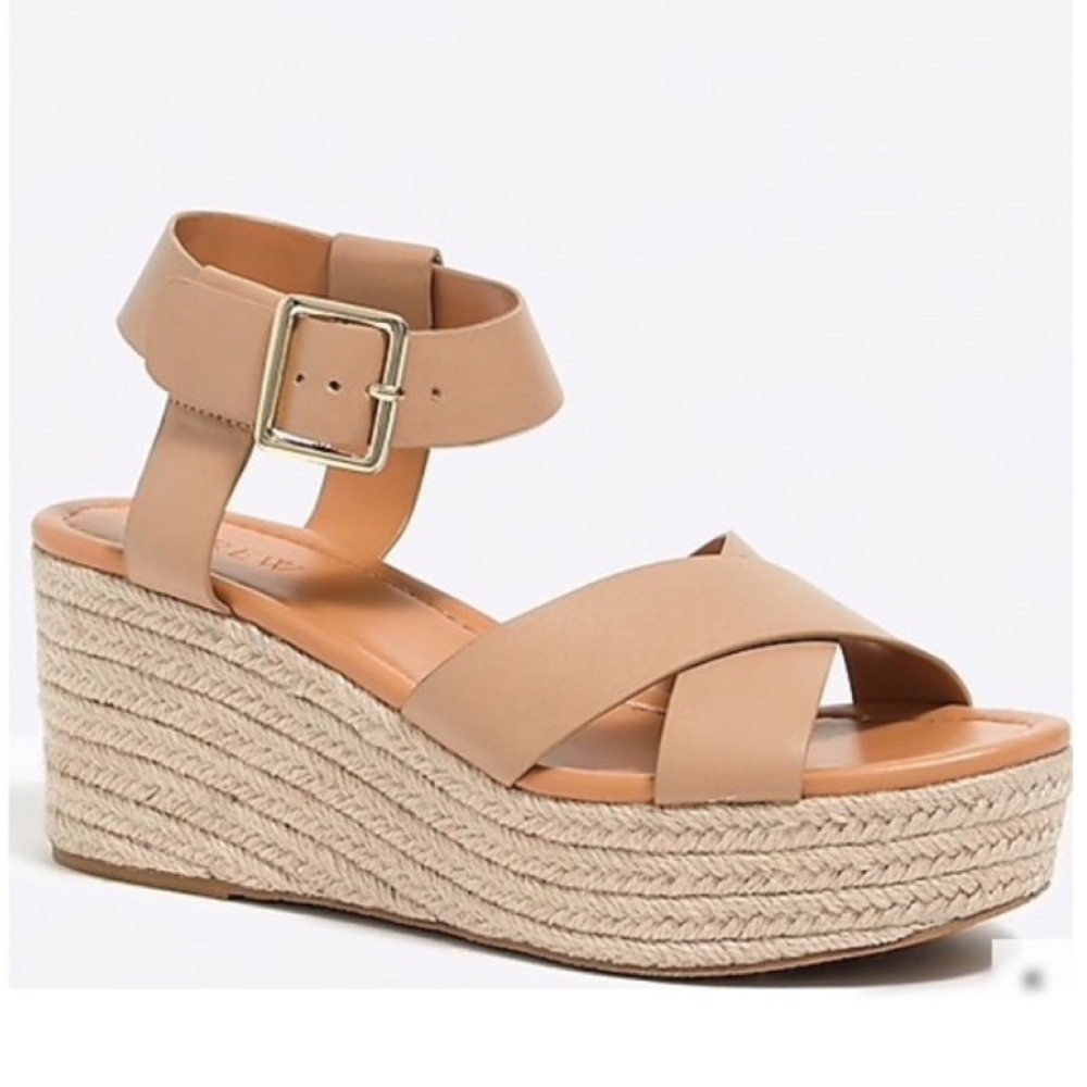 J.Crew Tan Espadrille Platform Sandle